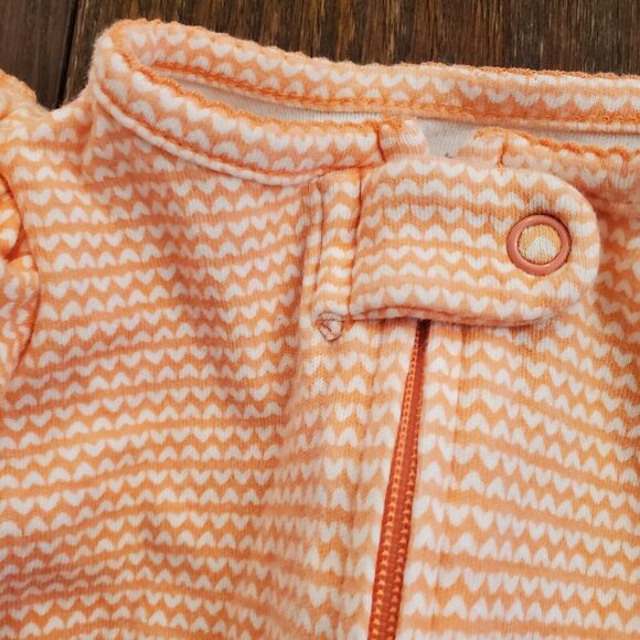 Lot of 4 Carter's NB Girls O mo Zip Rompers Stripes, Elegant, Sheep & Butterfly - Picture 5 of 12